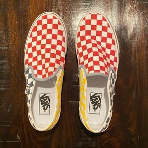 Custom Slip-On Checkered Vans🏁